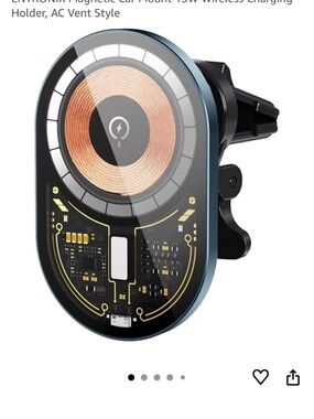 NEW Wireless Magnetic Car Vent Phone Mount - Black & Copper